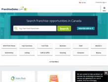 Tablet Screenshot of canada.franchisesales.com